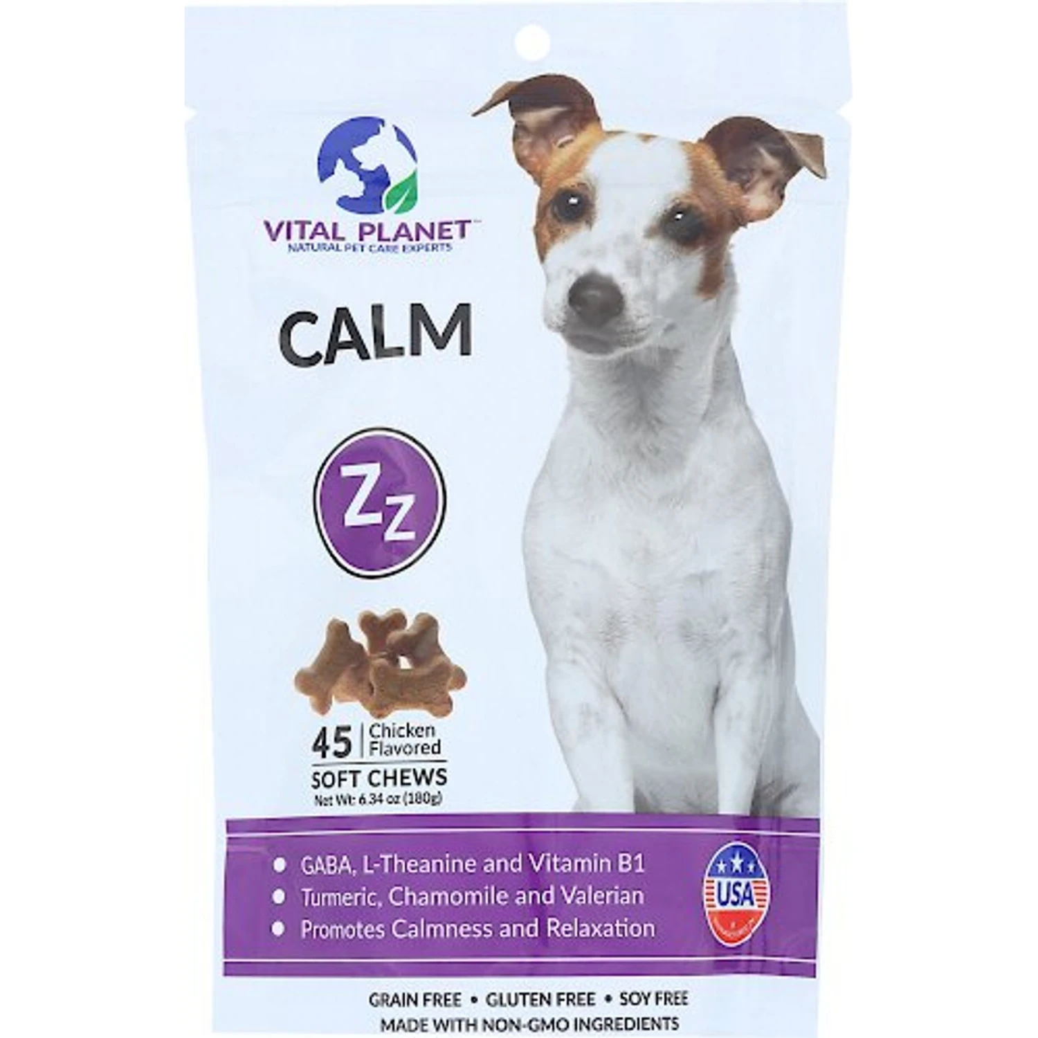 Vital Planet Calm Chicken Flavor Soft Chew Dog Supplement 1 Vital Planet Calm Chicken Flavor Soft Chew Dog Supplement