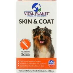 Vital Planet Skin & Coat Chicken Flavor Chewable Tablet Dog Supplement