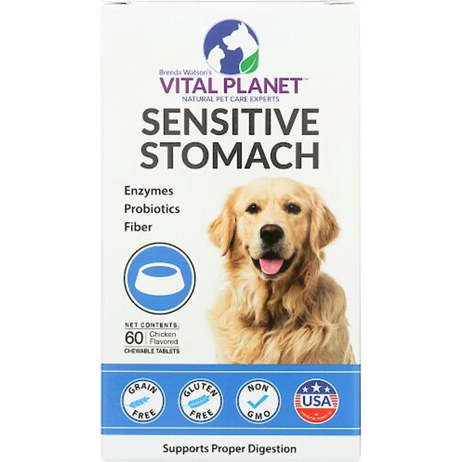 Vital Planet Sensitive Stomach Chicken Flavor Chewable Tablet Dog Supplement 1 Vital Planet Sensitive Stomach Chicken Flavor Chewable Tablet Dog Supplement