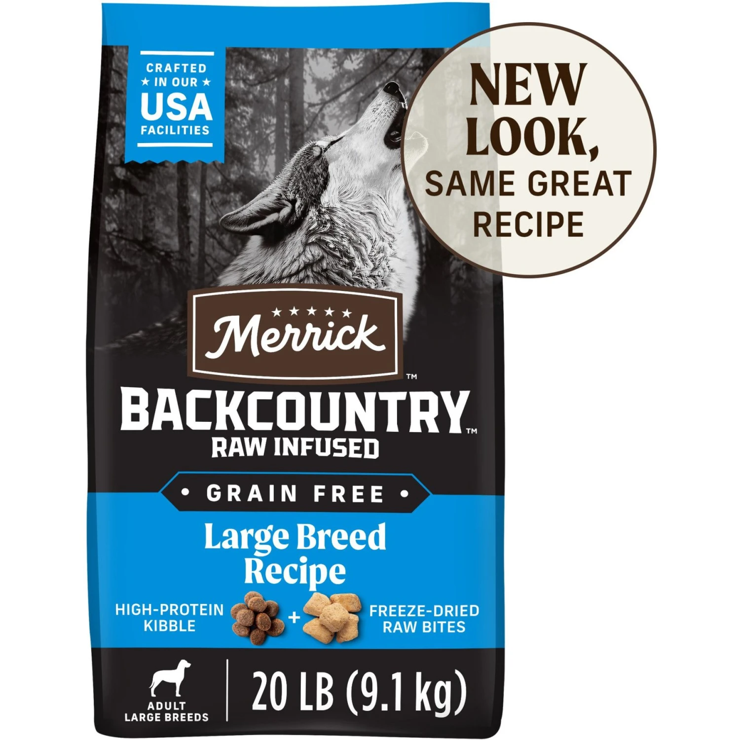 Merrick Backcountry Raw Infused Grain-Free Large Breed Recipe Freeze-Dried Dog Food 1 Merrick Backcountry Raw Infused Grain-Free Large Breed Recipe Freeze-Dried Dog Food