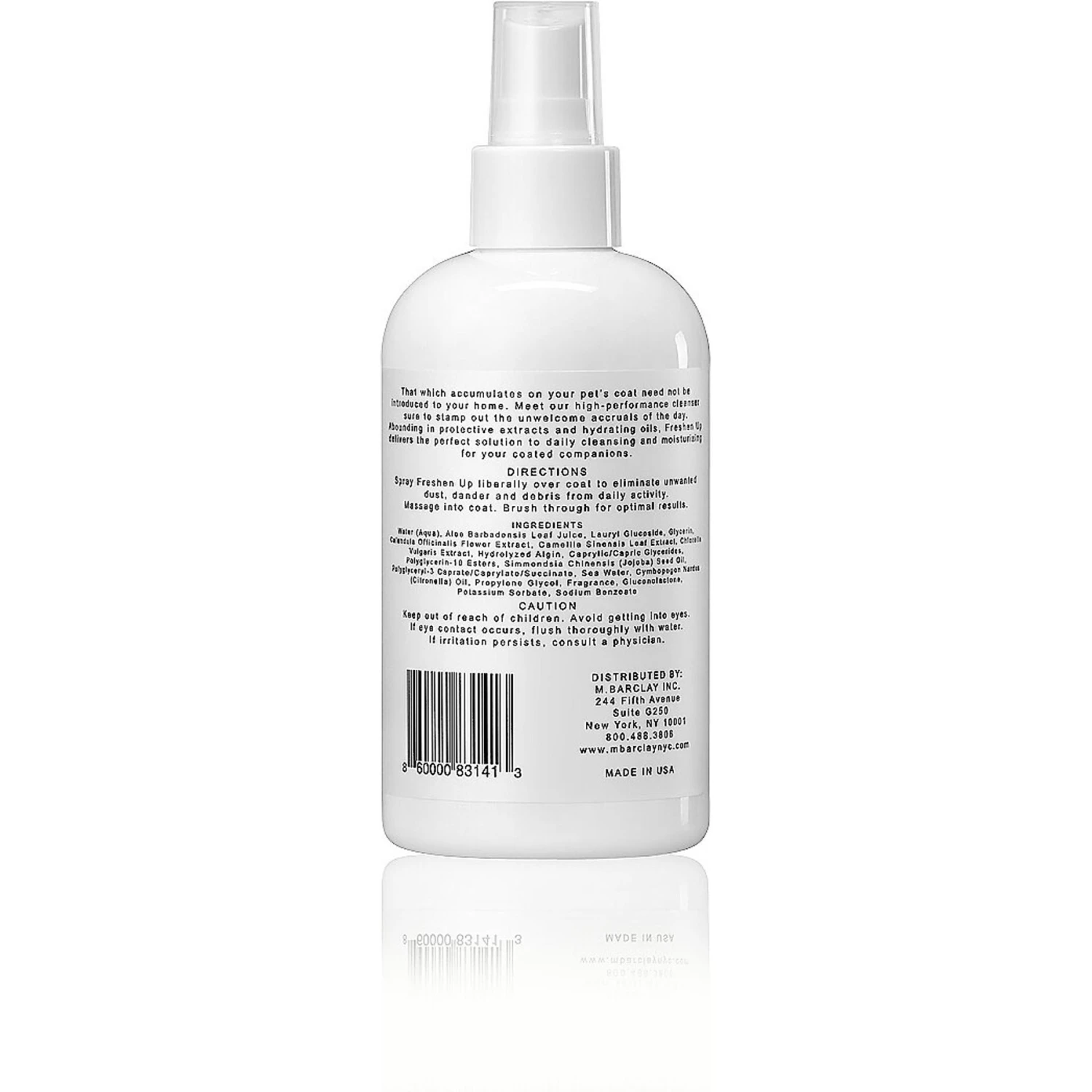 M. BARCLAY Freshen Up Natural & Organic Dog & Cat Bath Refreshing Spray, 8-oz Bottle 2 M. BARCLAY Freshen Up Natural & Organic Dog & Cat Bath Refreshing Spray, 8-oz Bottle - Image 2