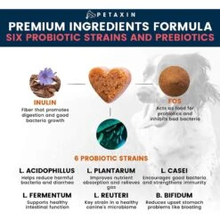 Petaxin Daily Probiotic Chicken Flavor Grain-Free Dog Supplement, 120 Count -Pet Wellness 232879 PT3. AC SS1800 V1587146464