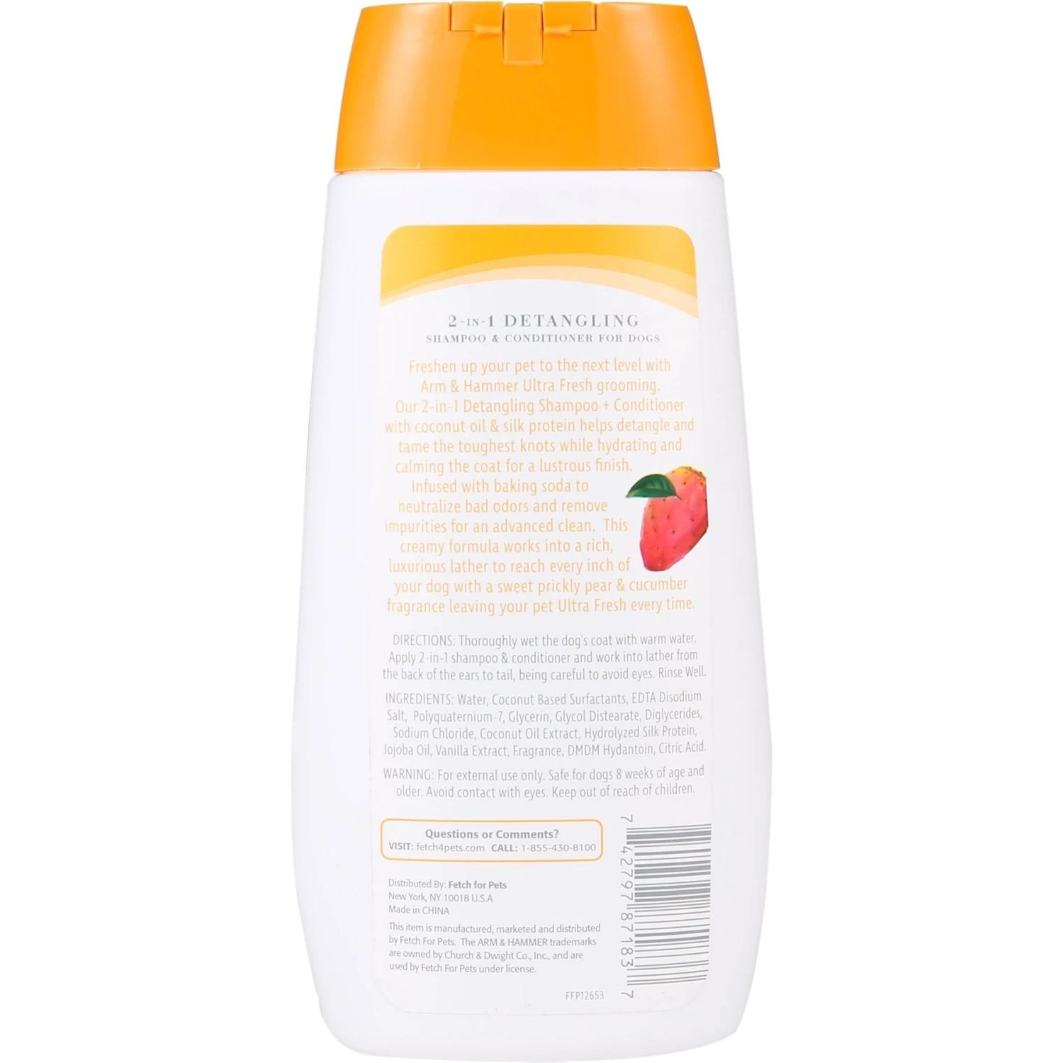 ARM & HAMMER PRODUCTS Pet Fresh 2-in-1 Detangling Cucumber & Prickly Pear Dog Shampoo & Conditioner, 16-oz Bottle 2 ARM & HAMMER PRODUCTS Pet Fresh 2-in-1 Detangling Cucumber & Prickly Pear Dog Shampoo & Conditioner, 16-oz Bottle - Image 2