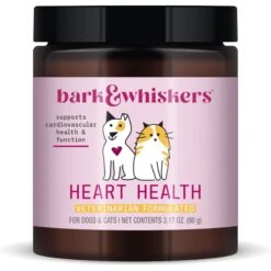Bark And Whiskers Heart Health Dog & Cat Supplement, 3.17-oz Jar