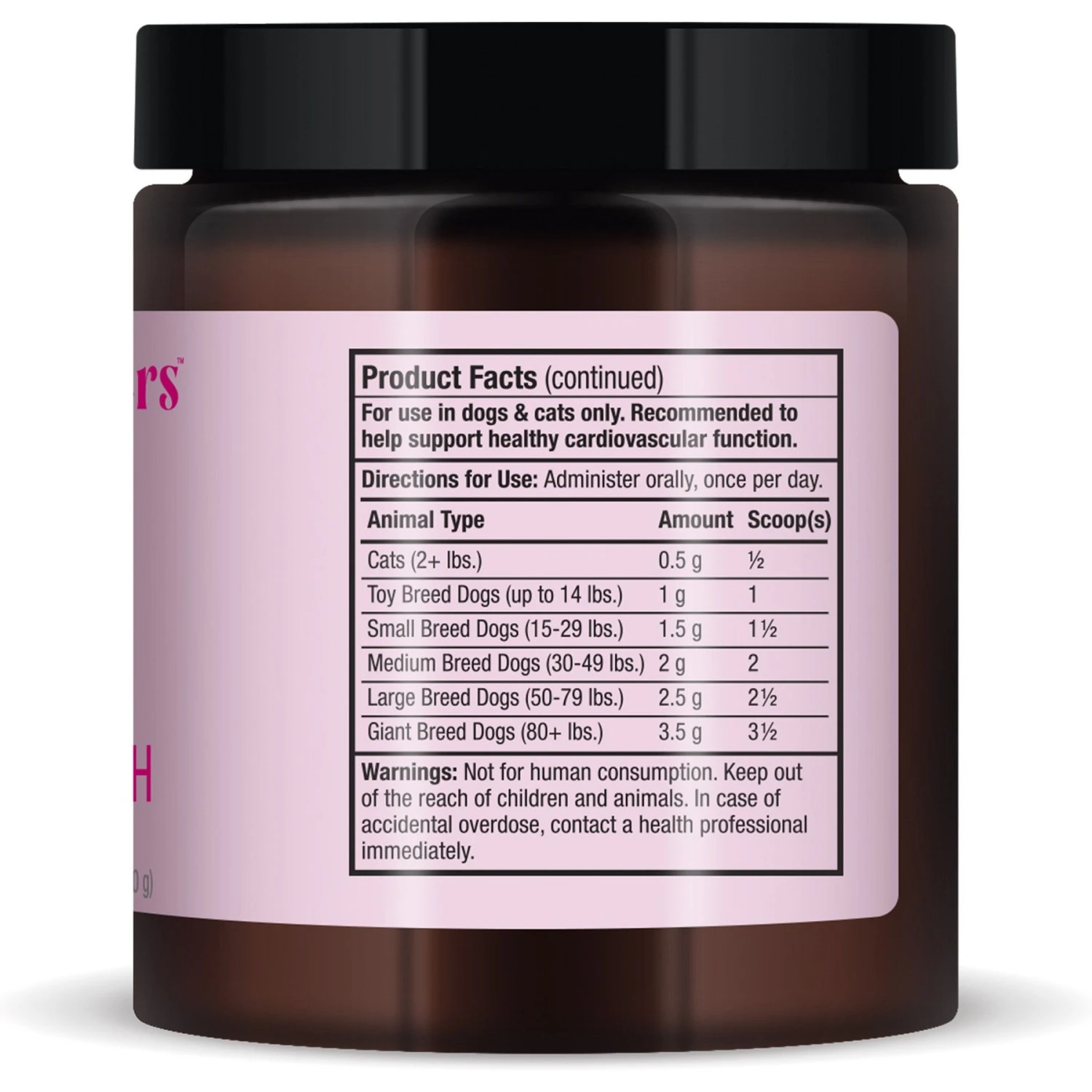 Bark And Whiskers Heart Health Dog & Cat Supplement, 3.17-oz Jar 5 Bark And Whiskers Heart Health Dog & Cat Supplement, 3.17-oz Jar - Image 5