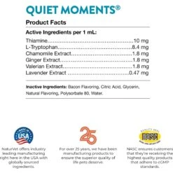 NaturVet Quiet Moments Liquid Calming Supplement For Cats & Dogs -Pet Wellness 234615 PT7. AC SS1800 V1698693728