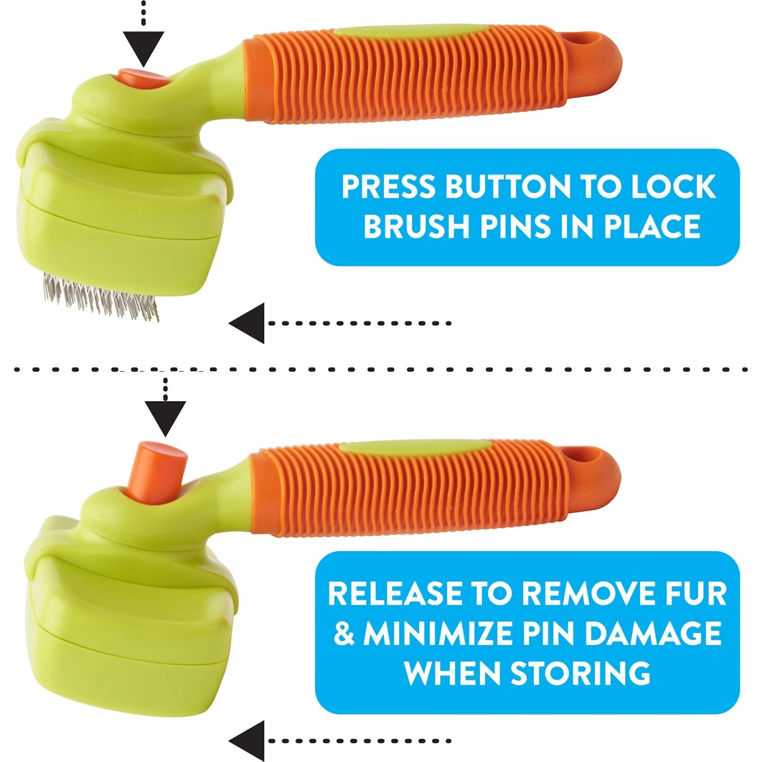 Rinse Ace Self-Cleaning Retractable Bristle Pet Brush 4 Rinse Ace Self-Cleaning Retractable Bristle Pet Brush - Image 4