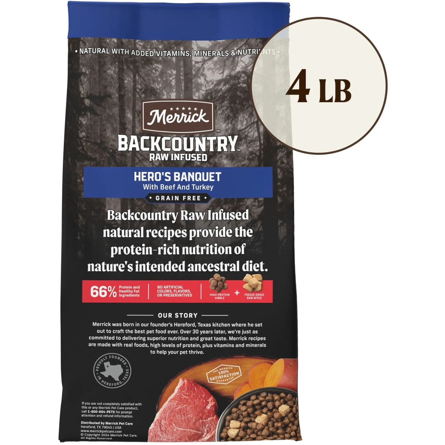 Merrick Backcountry Freeze-Dried Raw Hero's Banquet Recipe Dry Dog Food 3 Merrick Backcountry Freeze-Dried Raw Hero's Banquet Recipe Dry Dog Food - Image 3