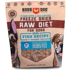 Boss Dog Fish Flavor Freeze-Dried Dog Food, 12-oz Pouch