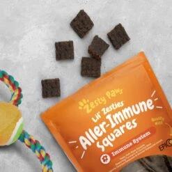 Zesty Paws Lil' Zesties Aller-Immune Squares Turkey Flavored Soft Chews Allergy & Immune Supplement For Dogs -Pet Wellness 249397 PT5. AC SS1800 V1696960797