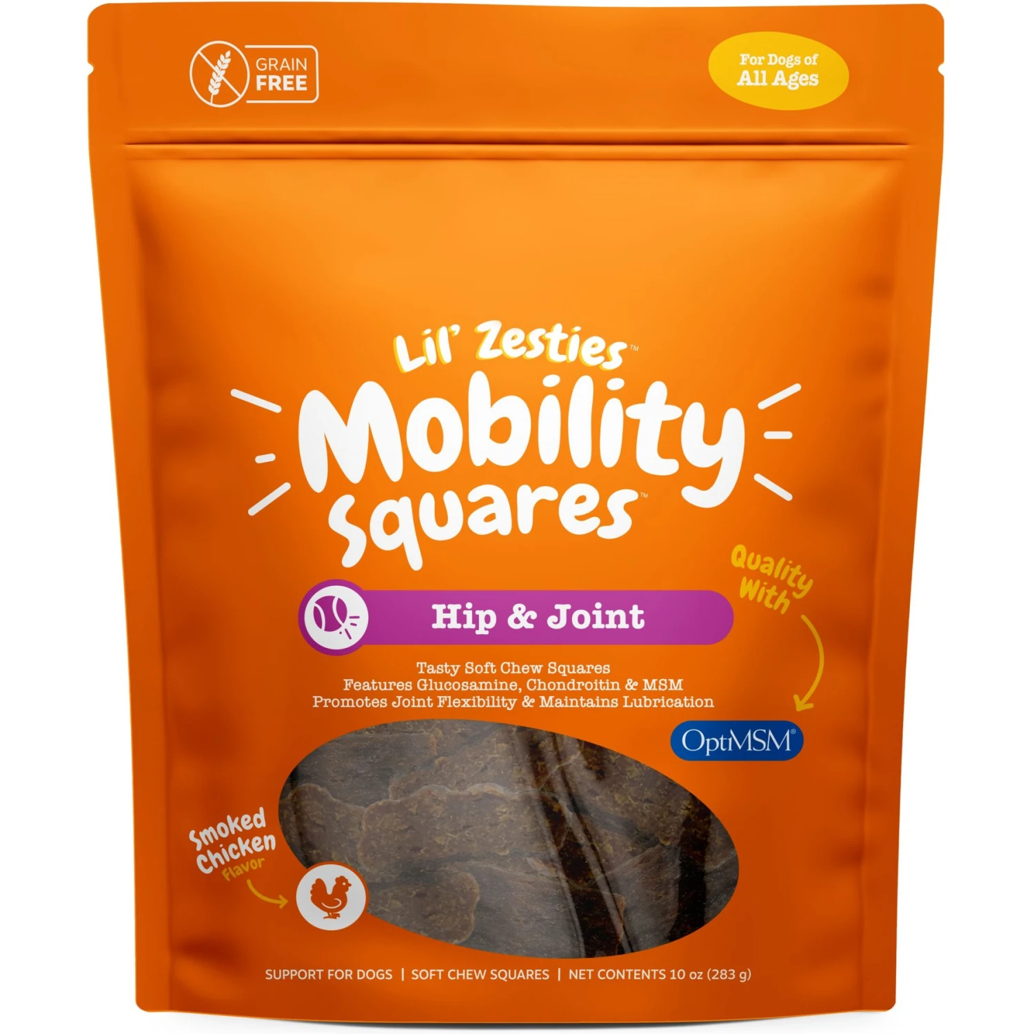 Zesty Paws Lil' Zesties Mobility Squares Chicken Flavored Soft Chews Glucosamine Hip & Joint Supplement For Dogs 1 Zesty Paws Lil' Zesties Mobility Squares Chicken Flavored Soft Chews Glucosamine Hip & Joint Supplement For Dogs