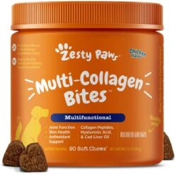 Zesty Paws Multi-Collagen Bites Chicken Flavored Soft Chews Multivitamin For Dogs