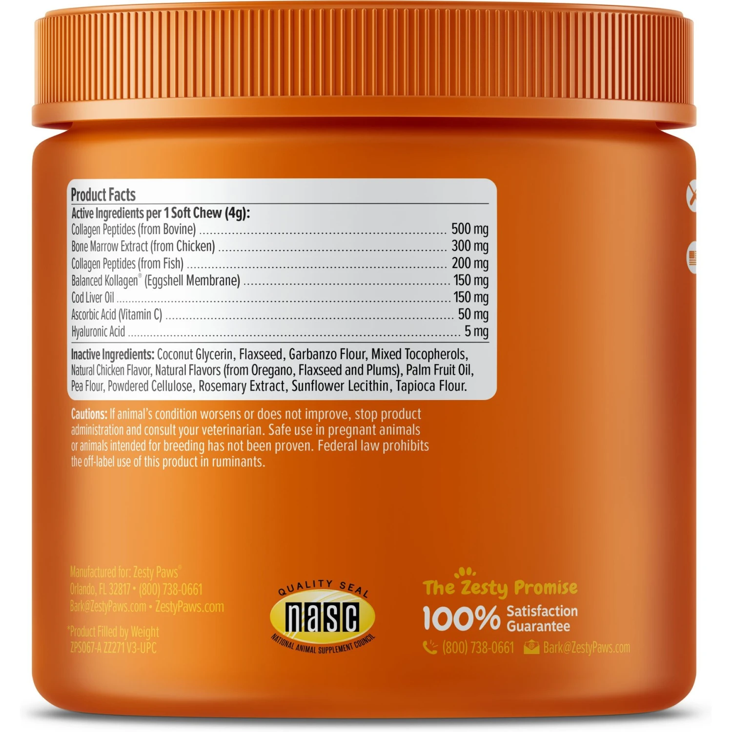 Zesty Paws Multi-Collagen Bites Chicken Flavored Soft Chews Multivitamin For Dogs 6 Zesty Paws Multi-Collagen Bites Chicken Flavored Soft Chews Multivitamin For Dogs - Image 6