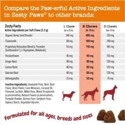 Zesty Paws Ancient Elements Hemp Calming Bites Bison Flavored Soft Chews Supplement For Dogs -Pet Wellness 249431 PT4. AC SS1800 V1697032077