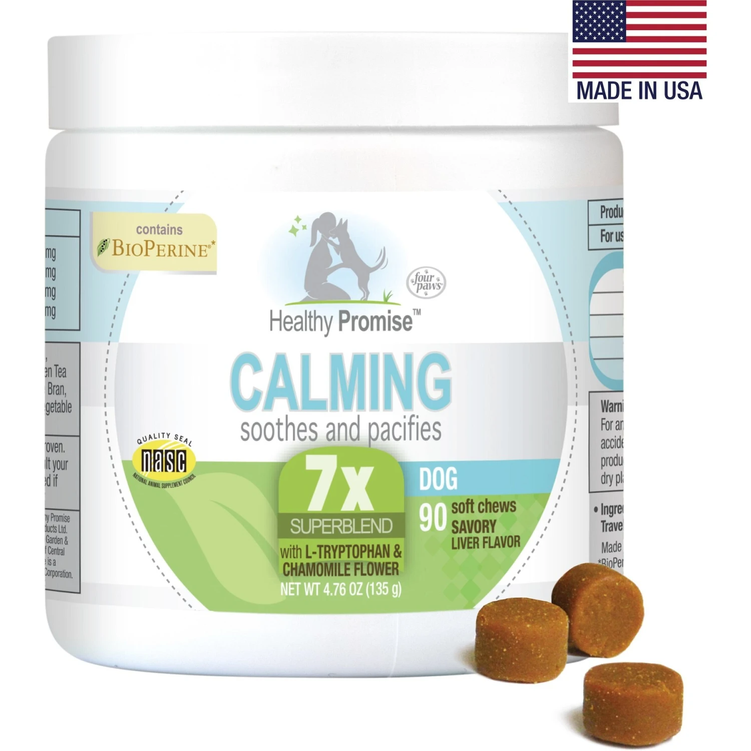 Four Paws Healthy Promise Dog Calming Chews, 90 Count 3 Four Paws Healthy Promise Dog Calming Chews, 90 Count - Image 3