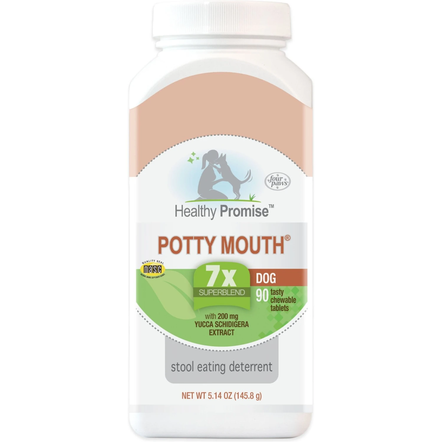 Four Paws Healthy Promise Potty Mouth Tablets Coprophagia Dog Stool Eating Deterrent, 90 Count 1 Four Paws Healthy Promise Potty Mouth Tablets Coprophagia Dog Stool Eating Deterrent, 90 Count