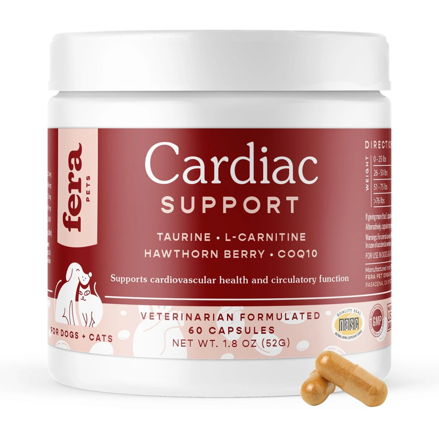Fera Pet Organics Cardiac Support Salmon Flavor Dog & Cat Supplement 1 Fera Pet Organics Cardiac Support Salmon Flavor Dog & Cat Supplement