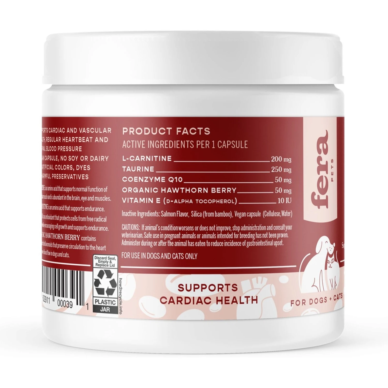 Fera Pet Organics Cardiac Support Salmon Flavor Dog & Cat Supplement 2 Fera Pet Organics Cardiac Support Salmon Flavor Dog & Cat Supplement - Image 2