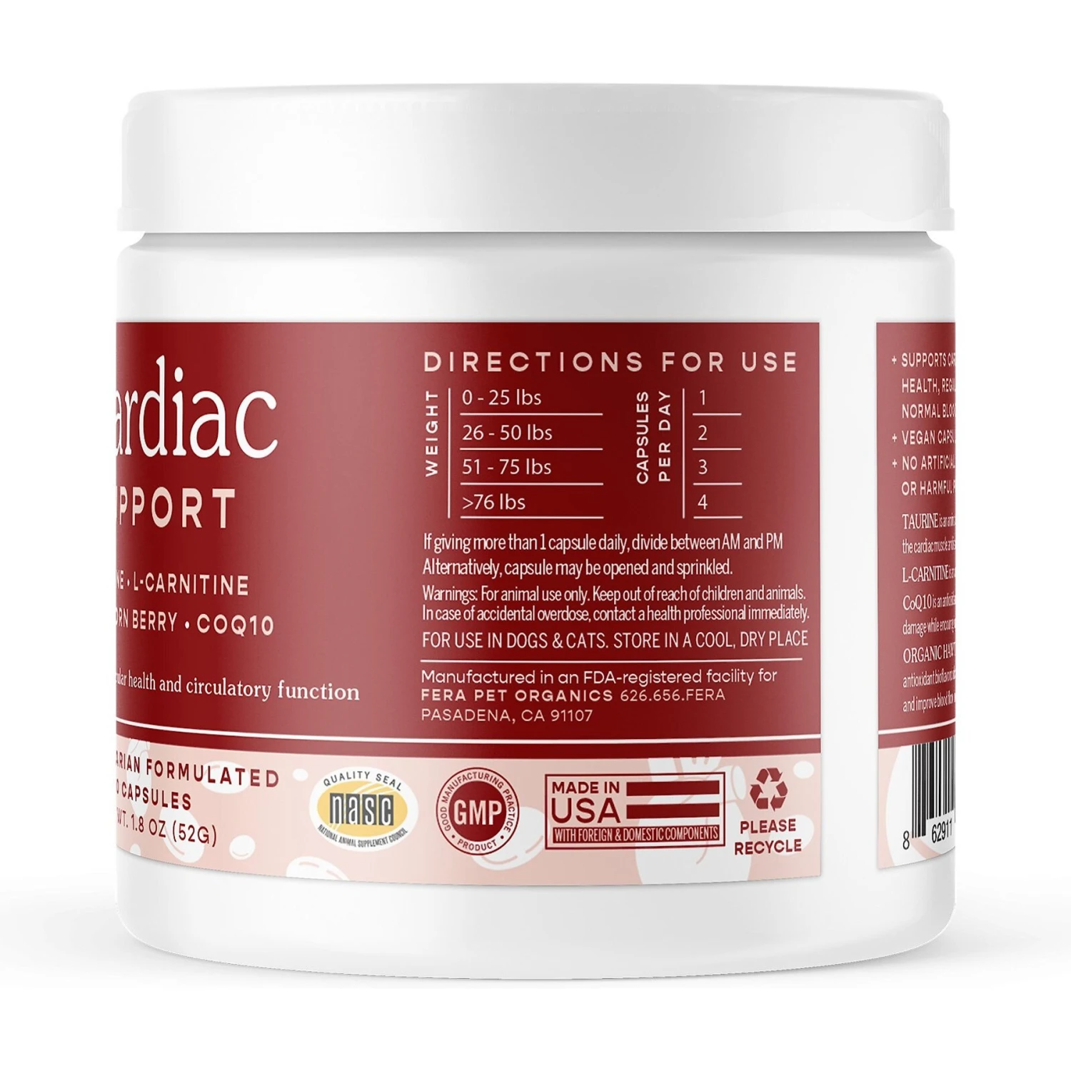 Fera Pet Organics Cardiac Support Salmon Flavor Dog & Cat Supplement 3 Fera Pet Organics Cardiac Support Salmon Flavor Dog & Cat Supplement - Image 3