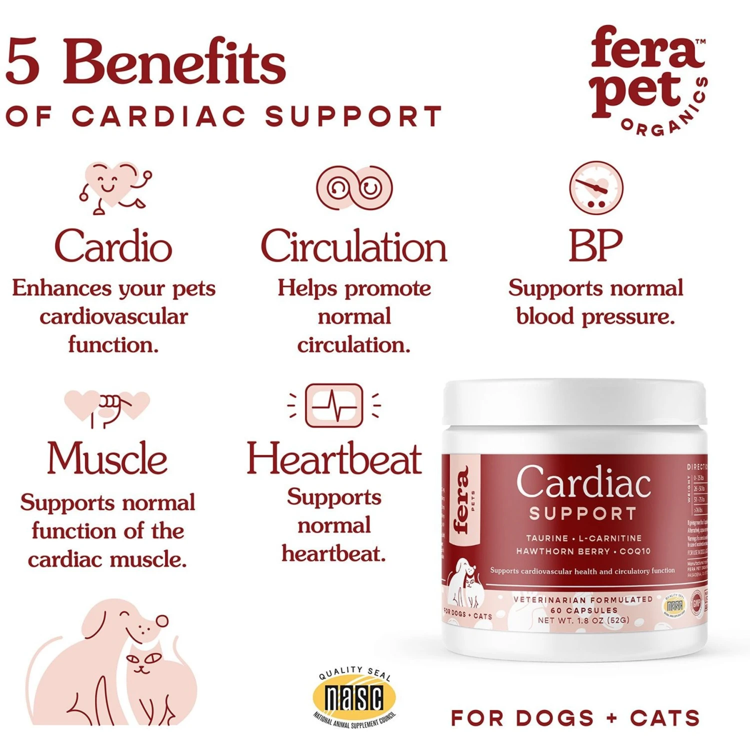 Fera Pet Organics Cardiac Support Salmon Flavor Dog & Cat Supplement 4 Fera Pet Organics Cardiac Support Salmon Flavor Dog & Cat Supplement - Image 4