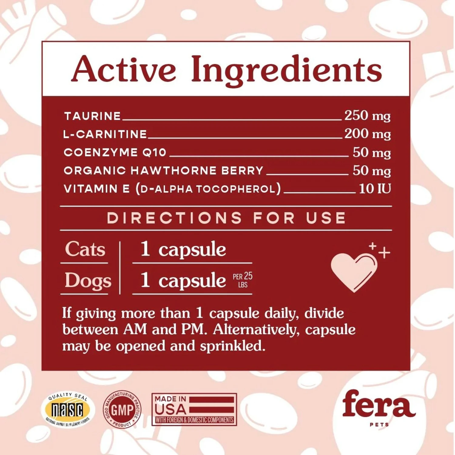 Fera Pet Organics Cardiac Support Salmon Flavor Dog & Cat Supplement 6 Fera Pet Organics Cardiac Support Salmon Flavor Dog & Cat Supplement - Image 6