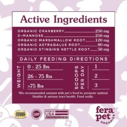 Fera Pet Organics Bladder Support Chicken Flavor Dog & Cat Supplement -Pet Wellness 250914 PT5. AC SS1800 V1599091308