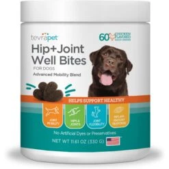 TevraPet Hip & Joint Well Bites Dog Supplement, 60 Count
