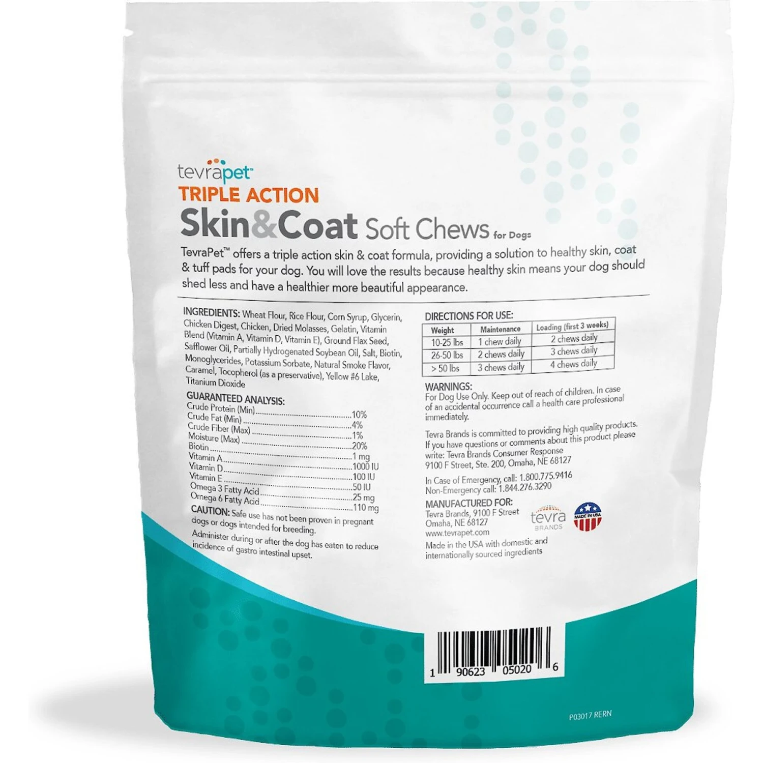 TevraPet Aller-Immune Skin & Coat Well Bites Dog Supplement, 60 Count 2 TevraPet Aller-Immune Skin & Coat Well Bites Dog Supplement, 60 Count - Image 2