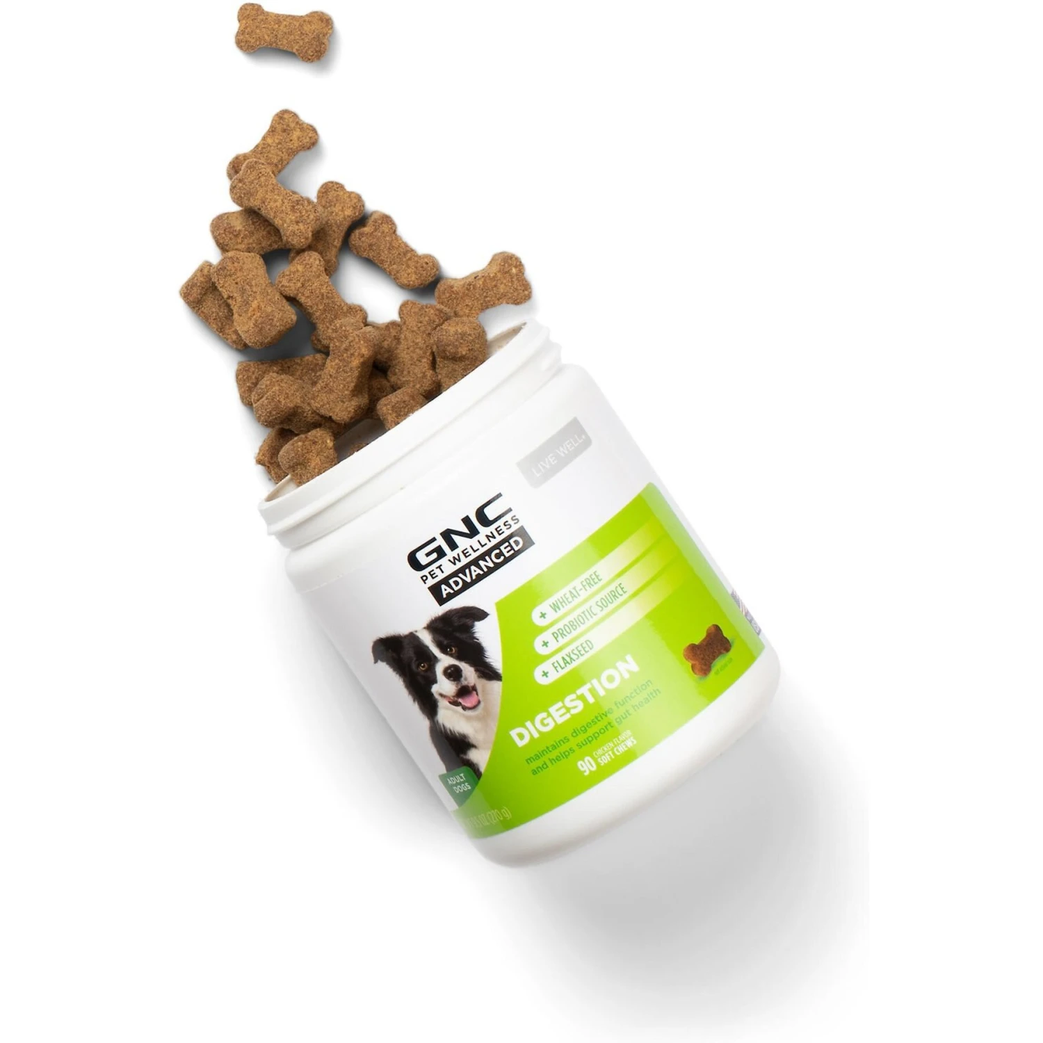 GNC Pets Advanced Digestion Support Chicken Flavor Soft Chews Dog Supplement, 90 Count 5 GNC Pets Advanced Digestion Support Chicken Flavor Soft Chews Dog Supplement, 90 Count - Image 5