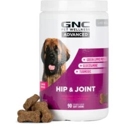 GNC Pets Advanced Hip & Joint Support Chicken Flavor Large Breed Soft Chews Dog Supplement, 90 Count