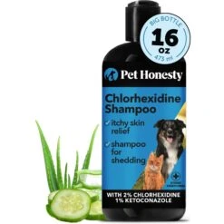 PetHonesty Chlorhexidine Antibacterial Cleansing & Odor Remover Dog Shampoo, 16-oz Bottle