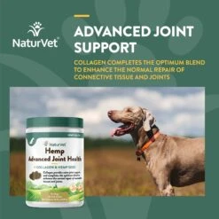 NaturVet Hemp Advanced Joint Health Glucosamine, Chondroitin & MSM Plus Collagen, Extra Joint Support Dog Supplement -Pet Wellness 252054 PT3. AC SS1800 V1698692450