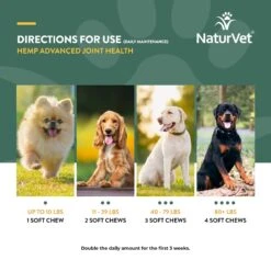 NaturVet Hemp Advanced Joint Health Glucosamine, Chondroitin & MSM Plus Collagen, Extra Joint Support Dog Supplement -Pet Wellness 252054 PT6. AC SS1800 V1698696009