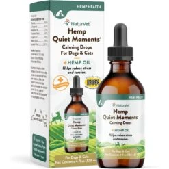 NaturVet Hemp Quiet Moments Liquid Calming Supplement For Cats & Dogs