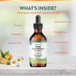 NaturVet Hemp Quiet Moments Liquid Calming Supplement For Cats & Dogs -Pet Wellness 252056 PT4. AC SS1800 V1698692506
