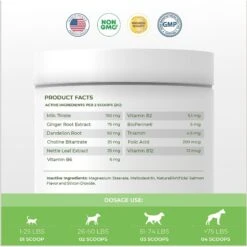 Coco And Luna Liver Support Organic Milk Thistle Salmon Flavor Powder Dog & Cat Supplement, 4-oz Jar -Pet Wellness 253109 PT5. AC SS1800 V1650303689