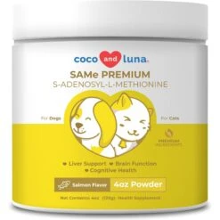 Coco And Luna SAMe Premium Salmon Flavor Powder Dog & Cat Supplement, 4-oz Jar