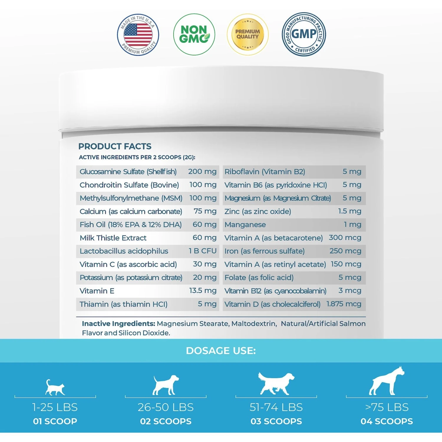 Coco And Luna Multivitamin 10-In-1 Salmon Flavor Powder Dog & Cat Supplement, 4-oz Jar 6 Coco And Luna Multivitamin 10-In-1 Salmon Flavor Powder Dog & Cat Supplement, 4-oz Jar - Image 6