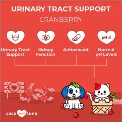 Coco And Luna Urinary Tract Support Cranberry Salmon Flavor Powder Dog & Cat Supplement, 4-oz Jar 9 Coco And Luna Urinary Tract Support Cranberry Salmon Flavor Powder Dog & Cat Supplement, 4-oz Jar -Pet Wellness 253115 PT2. AC SS1800 V1652396194