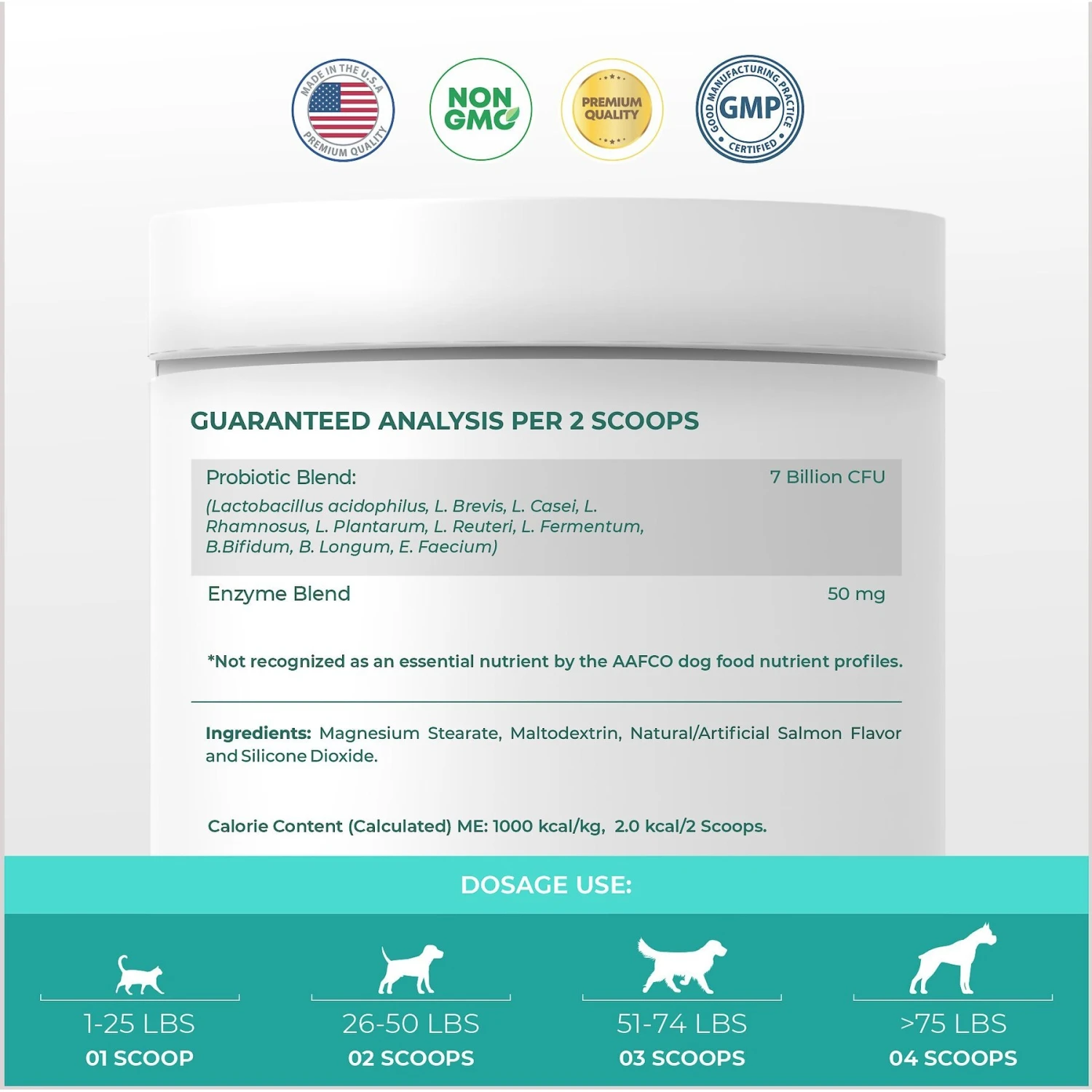Coco And Luna Probiotics & Enzymes Flora & Digestive Support Salmon Flavor Powder Dog & Cat Supplement, 4-oz Jar 6 Coco And Luna Probiotics & Enzymes Flora & Digestive Support Salmon Flavor Powder Dog & Cat Supplement, 4-oz Jar - Image 6