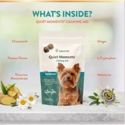 NaturVet Quiet Moments Plus Melatonin Soft Chews Calming Supplement For Dogs 8 NaturVet Quiet Moments Plus Melatonin Soft Chews Calming Supplement For Dogs -Pet Wellness 254696 PT2. AC SS1800 V1675970955