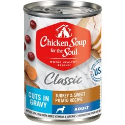 Chicken Soup For The Soul Classic Cuts In Gravy Turkey & Sweet Potato Recipe Adult Dog Food