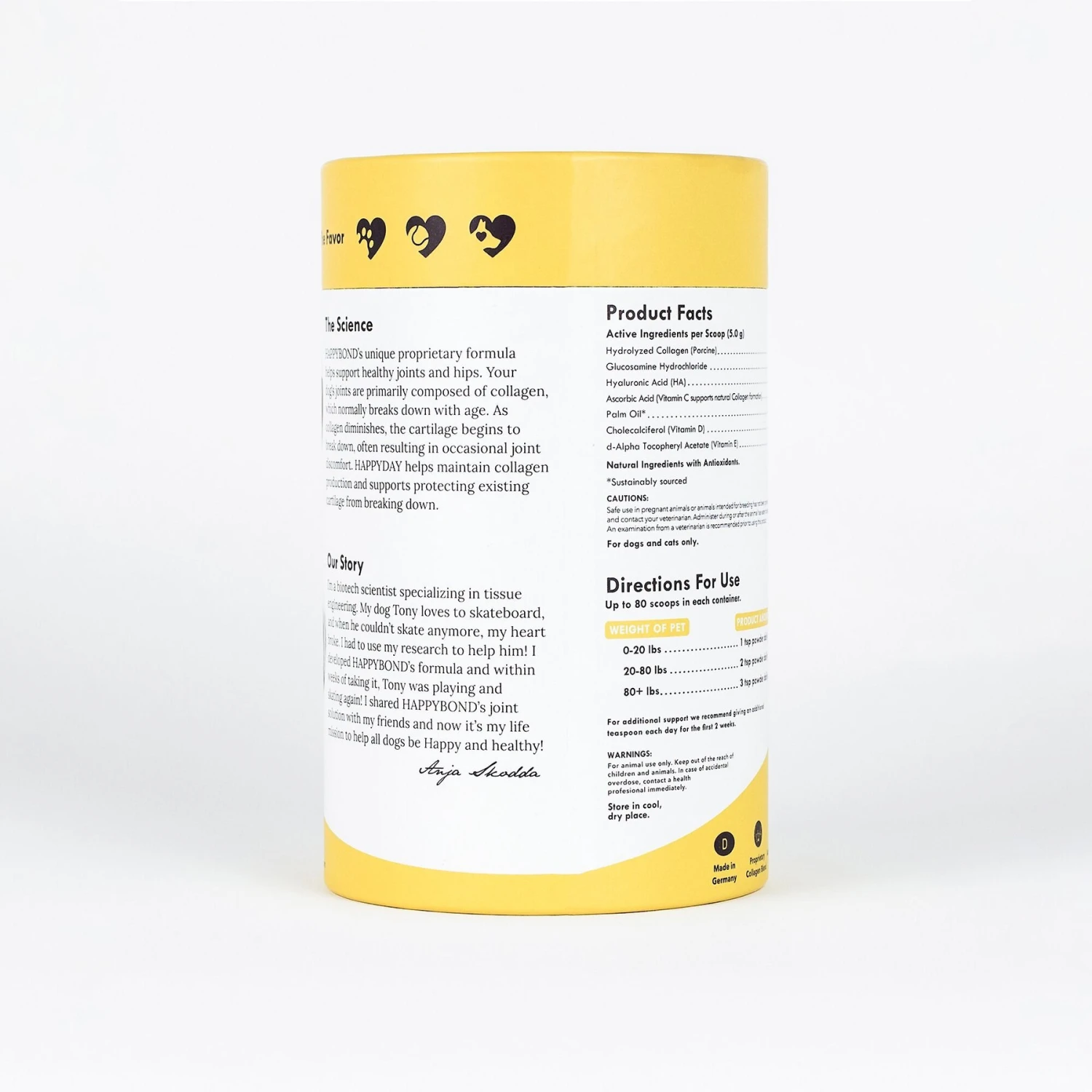 HAPPYBOND Happy Days Hip & Joint Support Adult Dog Supplement 2 HAPPYBOND Happy Days Hip & Joint Support Adult Dog Supplement - Image 2