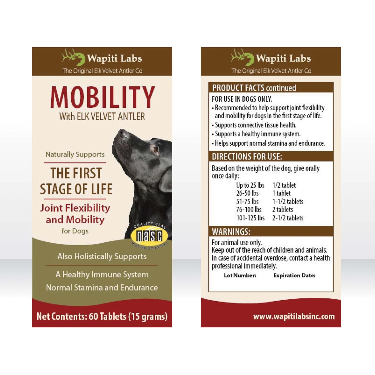 Wapiti Labs Mobility Elk Velvet Antler Tablets Dog Supplement, 60 Count 6 Wapiti Labs Mobility Elk Velvet Antler Tablets Dog Supplement, 60 Count - Image 6