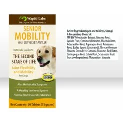 Wapiti Labs Senior Mobility Elk Velvet Antler Tablets Dog Supplement, 60 Count 10 Wapiti Labs Senior Mobility Elk Velvet Antler Tablets Dog Supplement, 60 Count -Pet Wellness 258734 PT3. AC SS1800 V1604441840