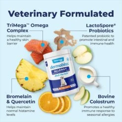 Vetnique Labs Dermabliss Allergy & Immune Salmon Flavored Seasonal Allergy & Fish Oil Soft Chew Supplement For Dogs 12 Vetnique Labs Dermabliss Allergy & Immune Salmon Flavored Seasonal Allergy & Fish Oil Soft Chew Supplement For Dogs -Pet Wellness 258738 PT3. AC SS1800 V1693245840