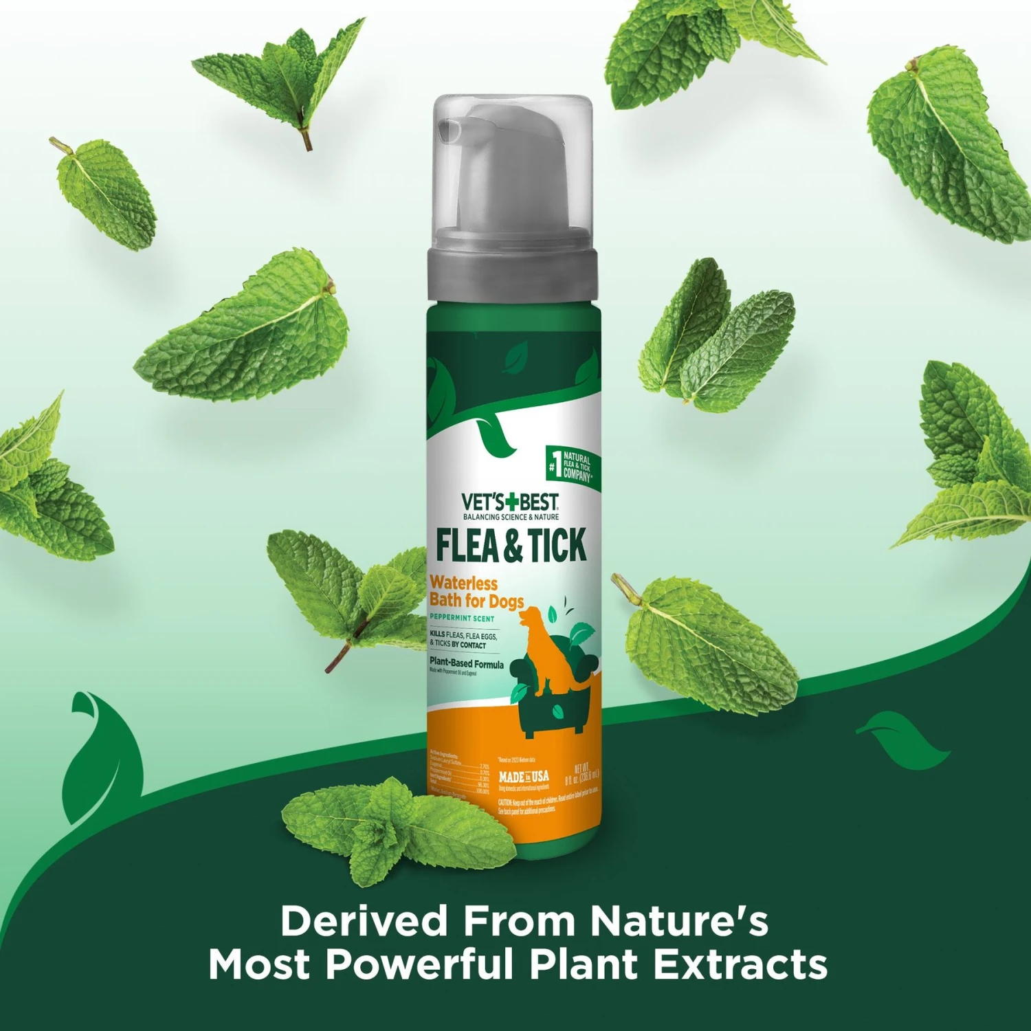 Vet's Best Flea & Tick Prevention Waterless Bath Dog Shampoo, 8-oz Bottle 5 Vet's Best Flea & Tick Prevention Waterless Bath Dog Shampoo, 8-oz Bottle - Image 5