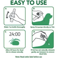 Vet's Best Tick Killing Tick Treatment Dog Spray, 1-oz Bottle -Pet Wellness 258870 PT6. AC SS1800 V1604107602