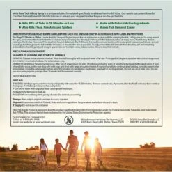 Vet's Best Tick Killing Tick Treatment Dog Spray, 1-oz Bottle -Pet Wellness 258870 PT7. AC SS1800 V1604105811