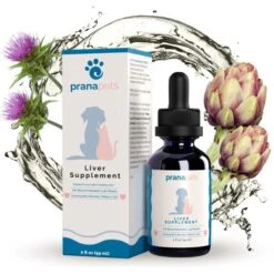 Prana Pets Liver Function Support Liquid Cat & Dog Supplement, 2-oz Bottle